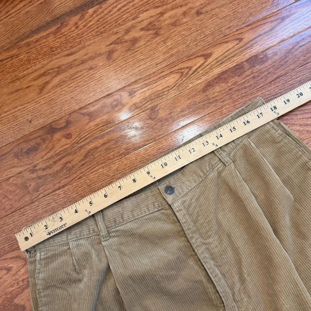 Vintage Polo Ralph Lauren Corduroy Pants Mens 36x30 Pleated USA Made Talon Zip